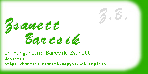 zsanett barcsik business card